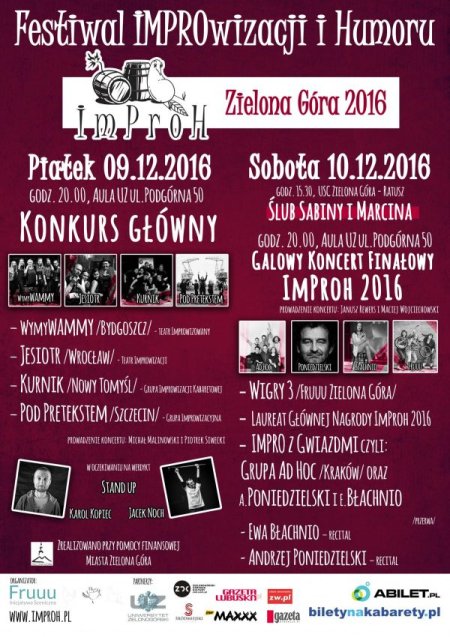 IMPROH - Festiwal Improwizacji i Humoru  Zielona Góra 2016 - kabaret