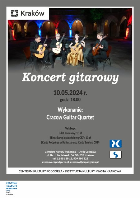 10.05.2024 - Koncert gitarowy - Cracow Guitar Quartet, Dwór Czeczów - koncert