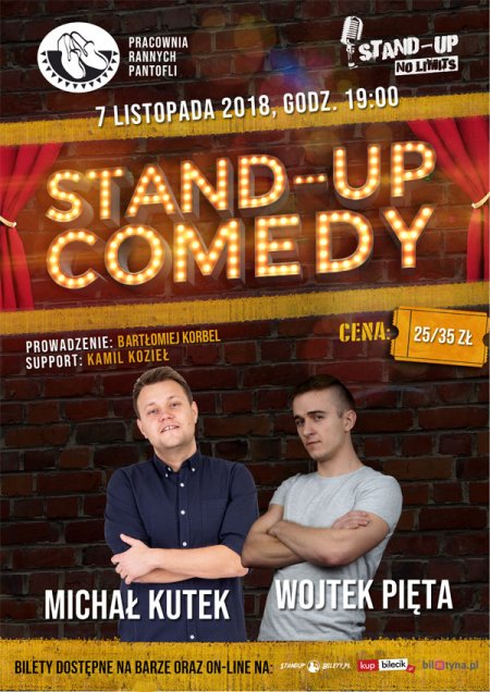 Stand-up Siedlce: Michał Kutek, Wojtek Pięta + support - stand-up