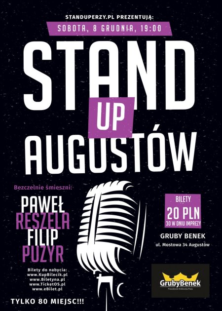 Stand-up Augustów - Bezczelnie śmieszni: Paweł Reszela, Filip Puzyr - stand-up