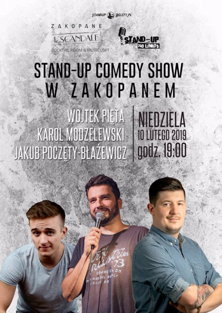 Stand-up: Pięta, Modzelewski, Poczęty-Błażewicz - stand-up