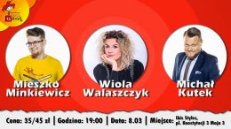 Festiwal Wrocek 08.03.2020: Mieszko Minkiewicz & Wiolka Walaszczyk & Michał Kutek - stand-up